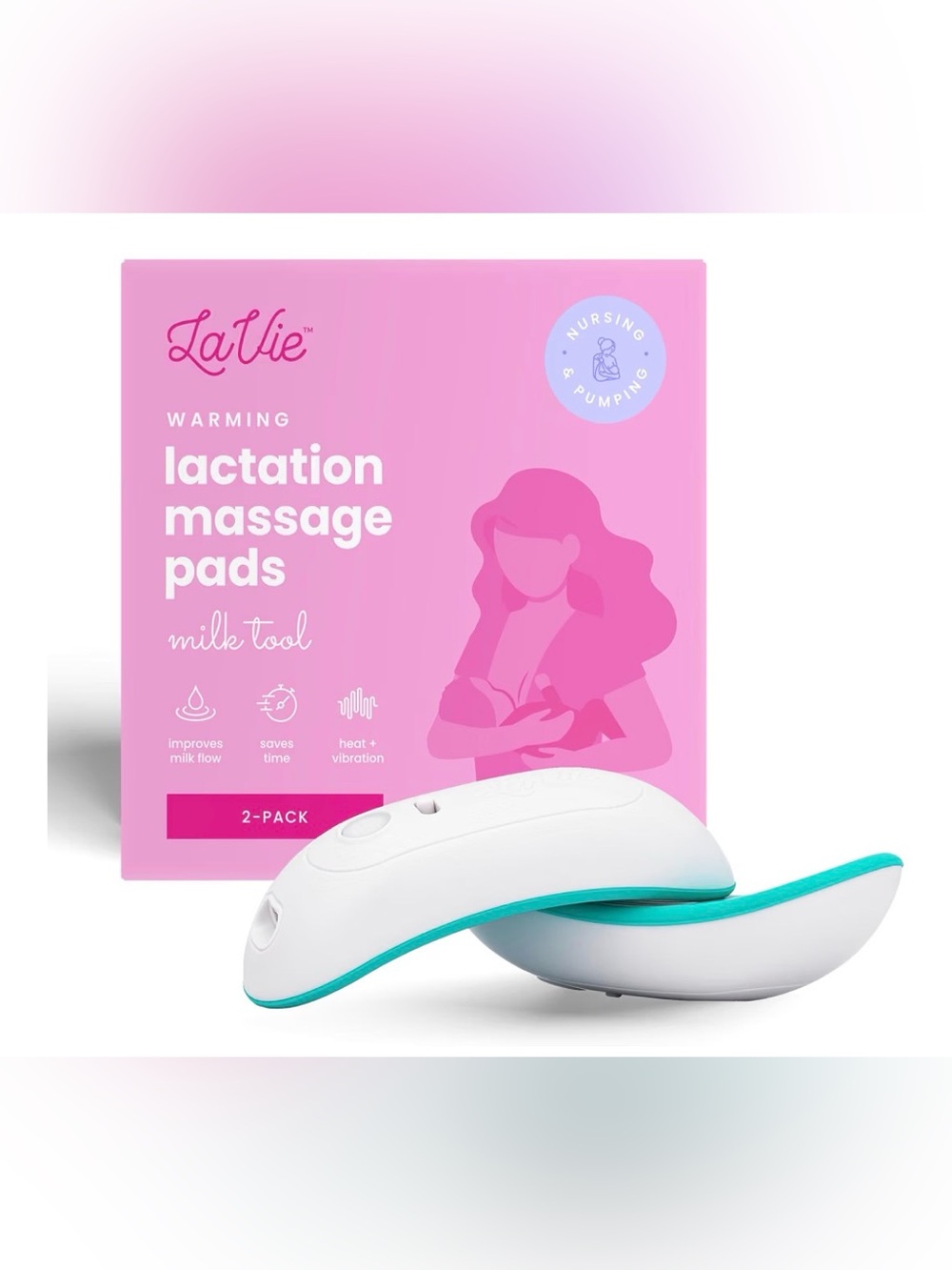LaVie 2-in-1 Warming Lactation Massager - 2 Pack